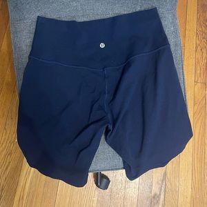 Navy Lulu Lemon High-rise Align Biker Shorts (6inch)